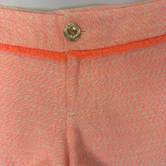 Lilly Pulitzer Walsh Shorts Papaya Size 00 Resort Beach Preppy Golfcore Tweed - Picture 3 of 10